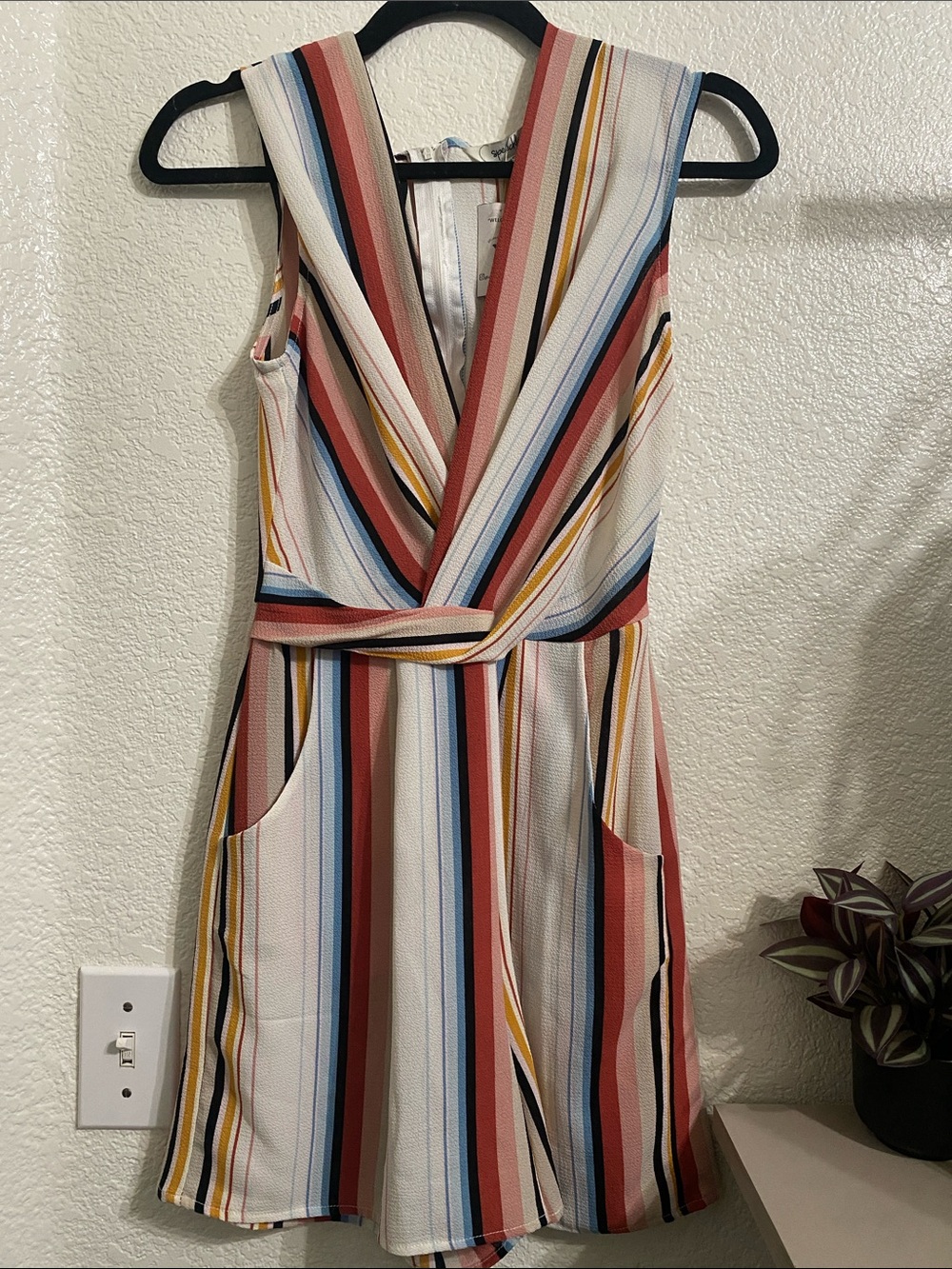 Speechless Multicolor Striped Sleeveless Romper